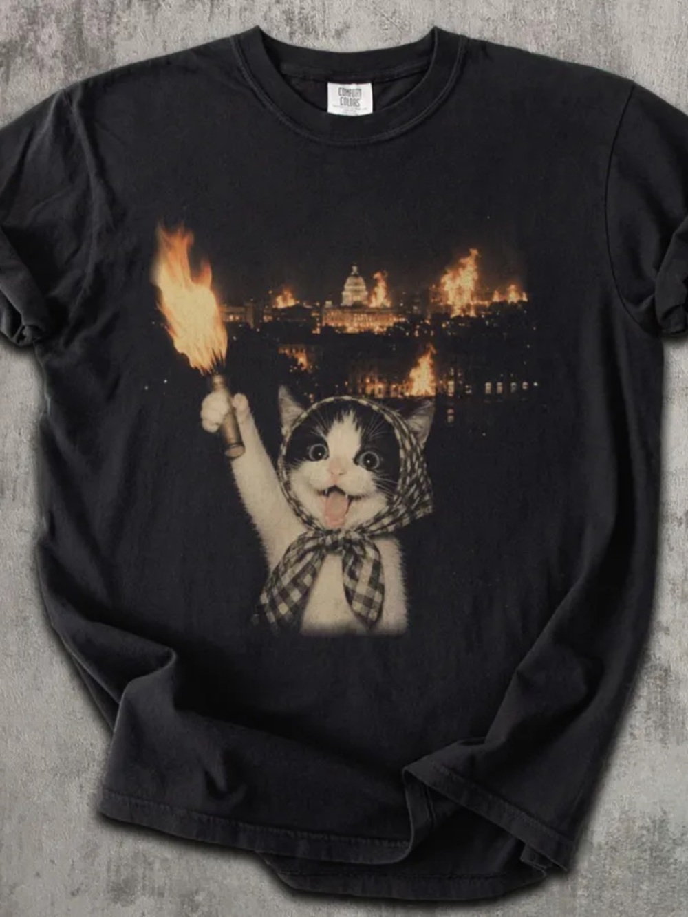 Graphic Kitty Torch Short Sleeve Tee
